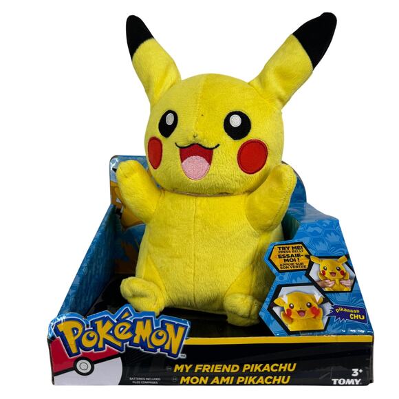 TOMY Pokemon My Friend Pikachu Plush Toy With 10 Sounds And Phrases - Picture 1 of 7